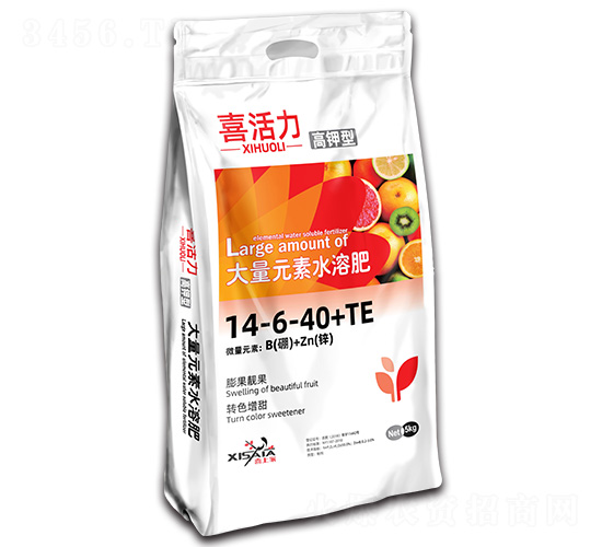 高鉀型大量元素水溶肥14-6-40+TE-喜活力-瑞可豐