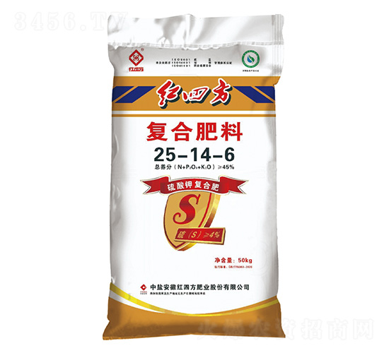 50kg硫酸鉀復(fù)合肥料25-14-6-紅四方