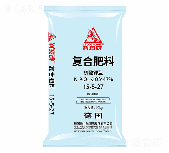 硫酸鉀型復合肥料15-5-27-科瑪威-法蘭地