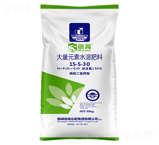 大量元素水溶肥料15-5-30-狼苒