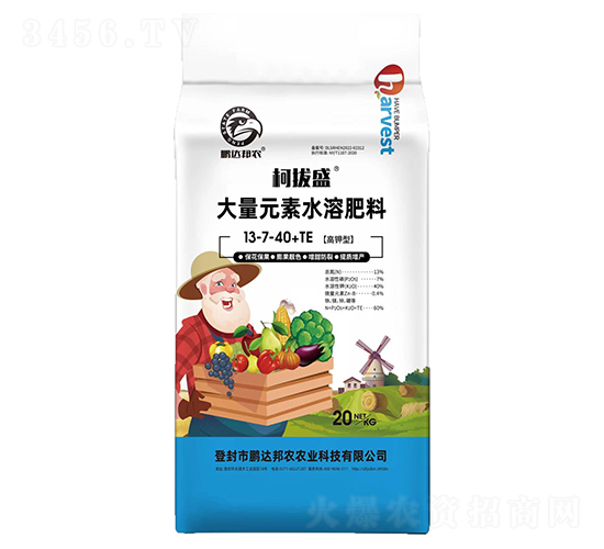 20kg大量元素水溶肥料13-7-40+TE-柯拔盛-鵬達(dá)邦農(nóng)