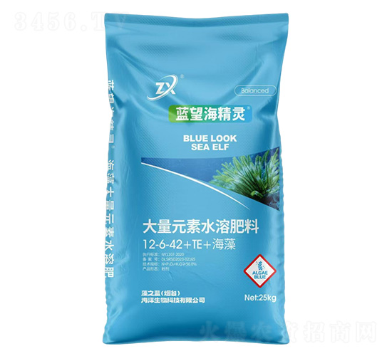 大量元素水溶肥料12-6-42+TE+海藻-藍望海精靈-藻之藍