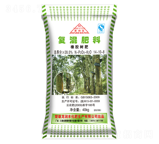 橡膠樹(shù)專(zhuān)用復(fù)混肥料14-10-8-龍潤(rùn)豐